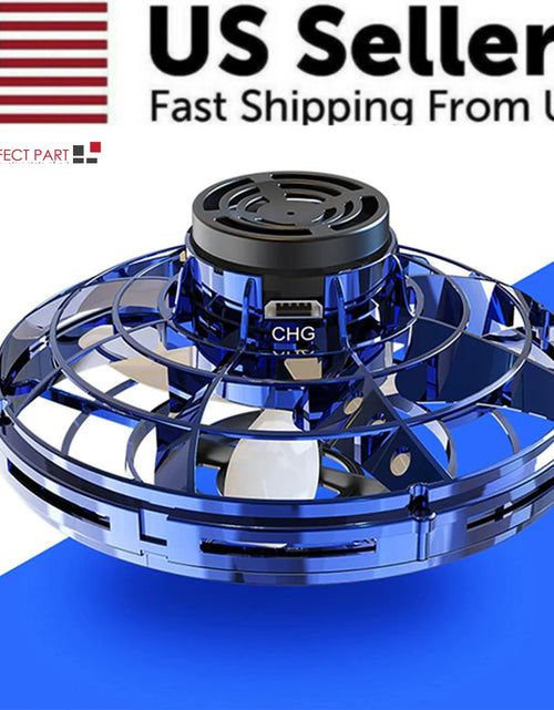 Load image into Gallery viewer, Flying Fidget Spinner Drone Ball UFO Stress Focus Hand Fun Toy LED Kids &amp; Adults
