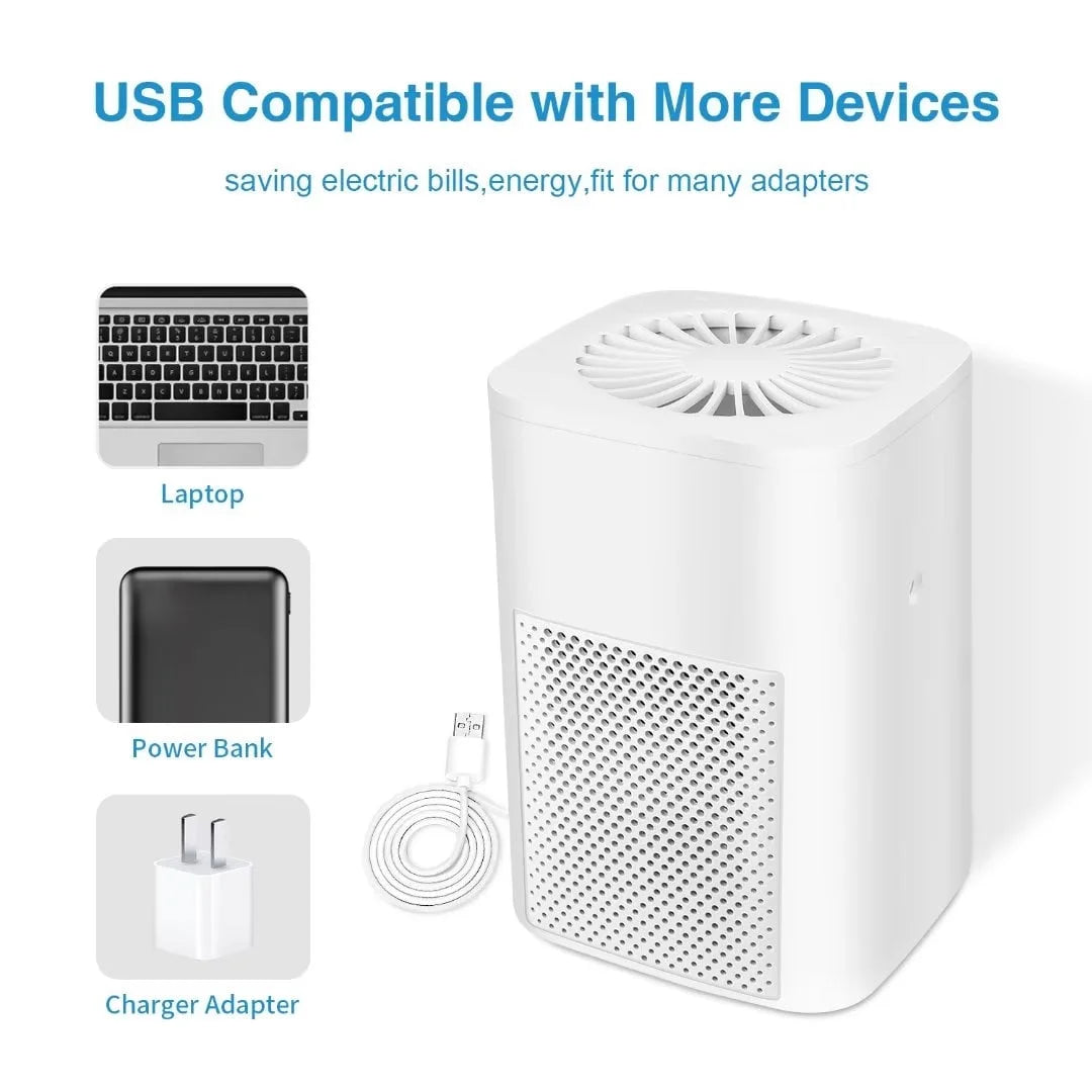 Air Purifiers for Allergies and Asthma, Ailkin Air Cleaner for Home,Bedroom,Allergy,Dust,Pets,Office,Small Room,Mini Portable Desktop Air Purifier for Smoke Odor