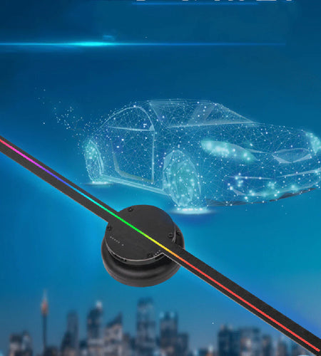 Led Luminous Sign Light Holographic Projector Diy Fan Screen Video Picture 3D Holographic Light Holiday Decoration