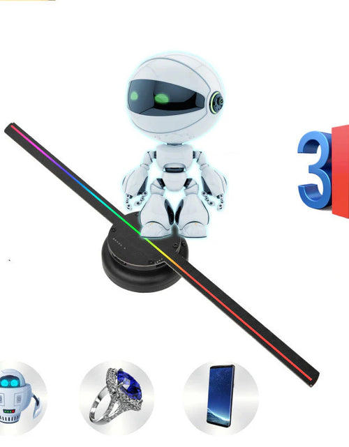 Load image into Gallery viewer, Led Luminous Sign Light Holographic Projector Diy Fan Screen Video Picture 3D Holographic Light Holiday Decoration
