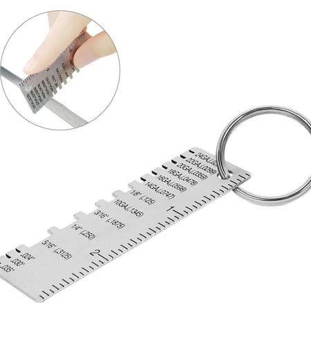 2PCS Thickness Gage Sheet Metal Gauge Measuring Tool Wire Gauge Stainless Steel