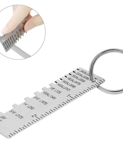 Load image into Gallery viewer, 2PCS Thickness Gage Sheet Metal Gauge Measuring Tool Wire Gauge Stainless Steel
