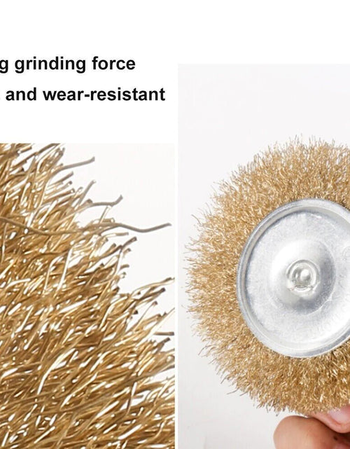 Load image into Gallery viewer, 2-Pack 3 Pcs Wire Brush Wheel Set Cup Drill Bit Rust Paint Attachment 1/4&quot; USA
