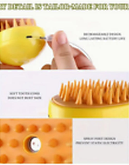 Load image into Gallery viewer, Rechargeable Shedding Hair Spray Hot Steam Easy Pet Grooming Brush for Cat, Dog
