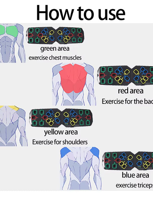 Load image into Gallery viewer, Multifunctional Folding Push up Board Set Bracket Abdominal Muscle Training Equipment Portable Push up Board Exercise Training
