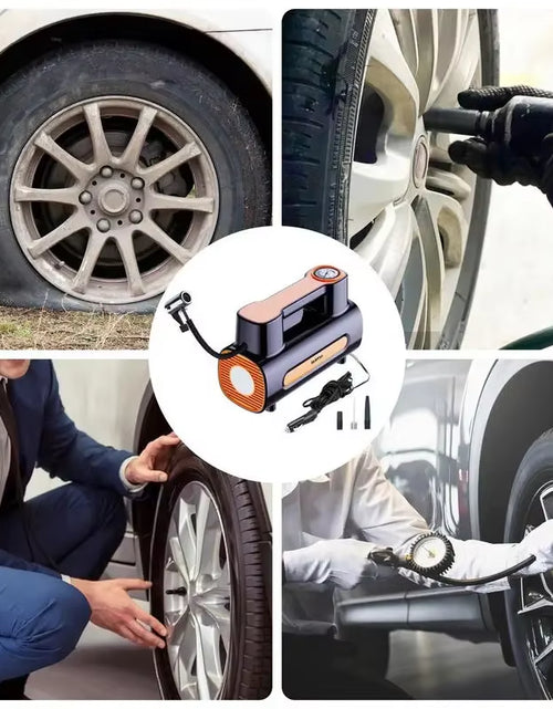 Load image into Gallery viewer, Portable Electric Inflator Car Compressor Air Pump with LED Light Portable Compressor for Car Tire Inflator Car Tire Inflator
