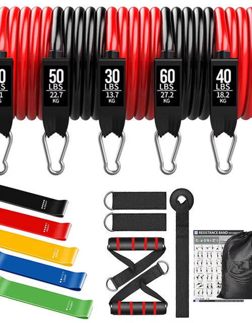 Load image into Gallery viewer, 200Lbs Resistance Bands Set Exercise Workout Loop Bands Gym Training Fitness Sports Gym Equipment for Home Bodybuilding Weight
