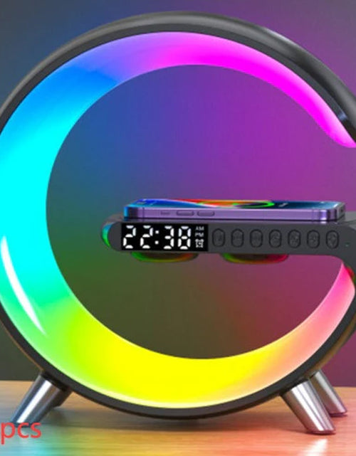 Load image into Gallery viewer, New Intelligent G Shaped LED Lamp Bluetooth Speake Wireless Charger Atmosphere Lamp App Control for Bedroom Home Decor
