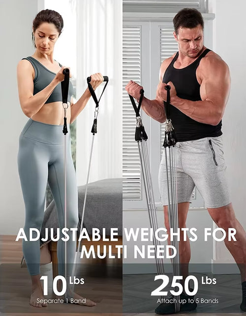Load image into Gallery viewer, 200Lbs Resistance Bands Set Exercise Workout Loop Bands Gym Training Fitness Sports Gym Equipment for Home Bodybuilding Weight
