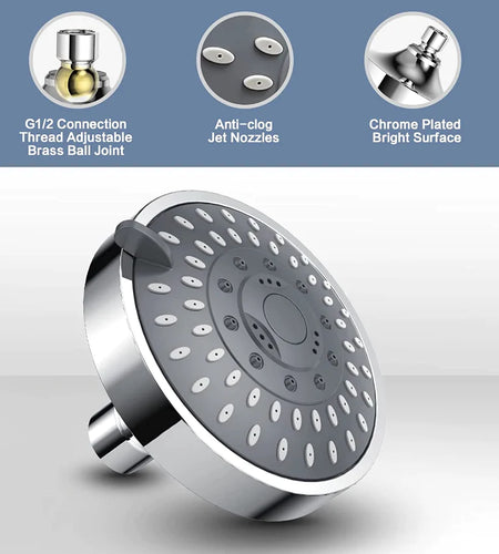 Shower Heads Handheld Spray High Pressure Adjustable Showerhead Top Spray Bath