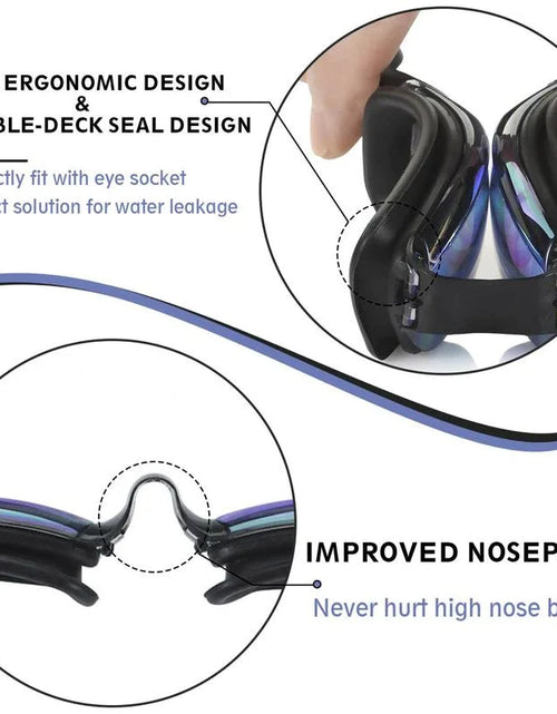 Load image into Gallery viewer, Clear Comfortable Swimming Goggles UV- Anti-Fog Swim Glasses Mirror Adult &amp; Kids

