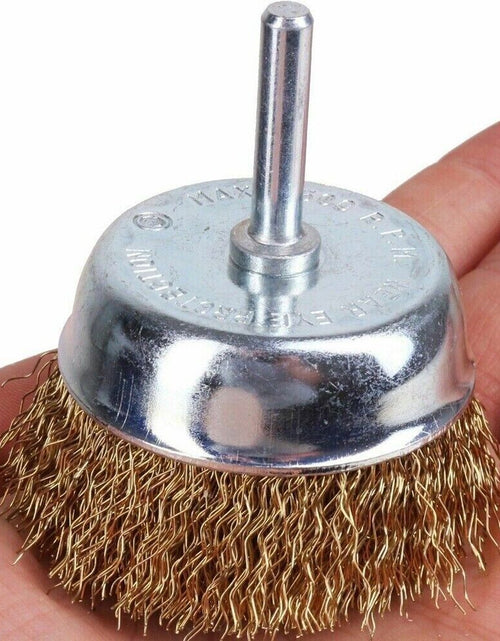 Load image into Gallery viewer, 2-Pack 3 Pcs Wire Brush Wheel Set Cup Drill Bit Rust Paint Attachment 1/4&quot; USA
