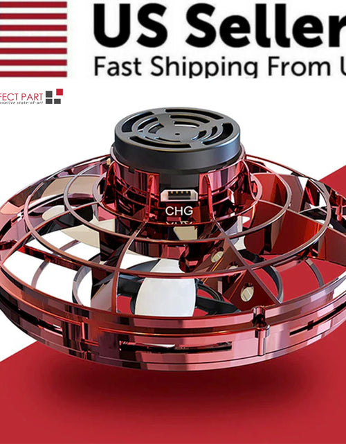 Load image into Gallery viewer, Flying Fidget Spinner Drone Ball UFO Stress Focus Hand Fun Toy LED Kids &amp; Adults
