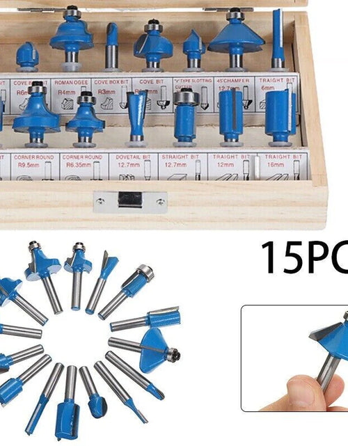 Load image into Gallery viewer, 15Pcs Carbon Milling Cutter Router Bit Set Tungsten Carbide Router 1/4&quot; Shank US
