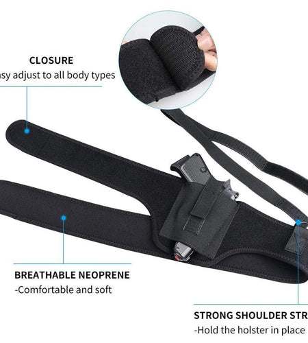 Tactical Concealed Carry Shoulder Waist Pistol Hand Gun Holder Holster Pouch US