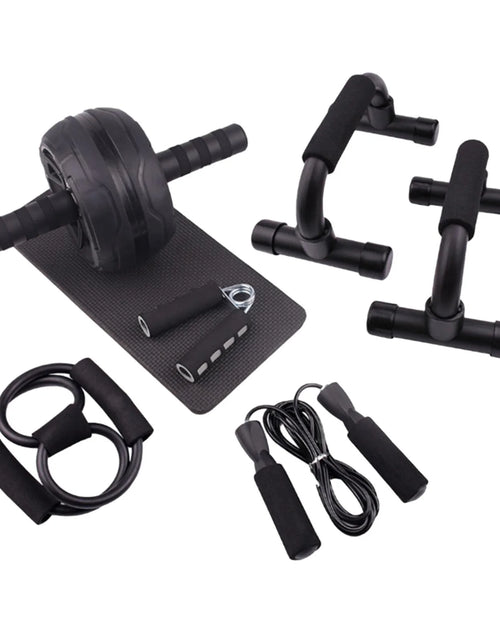 Load image into Gallery viewer, Abs Roller Wheel Indoor Fitness Equipment Set Home Gym Workout Chest Expander Green
