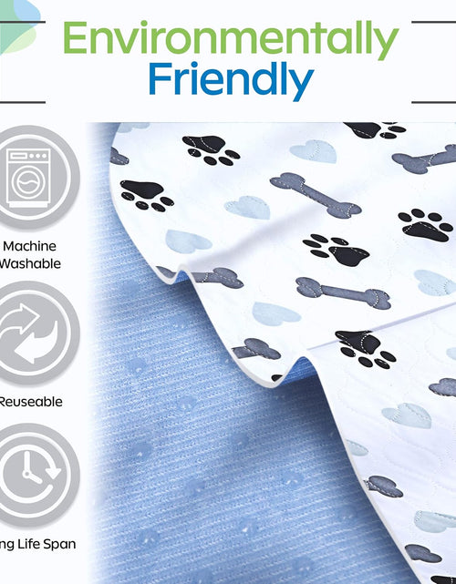 Load image into Gallery viewer, Washable Pee Pads for Dogs - Waterproof Reusable Puppy Pads with Anti-Slip Backing, Pet Training Pad for Puppy Playpen, Crate, Whelping Box, Potty Training (Pack of 6 - 30X34)
