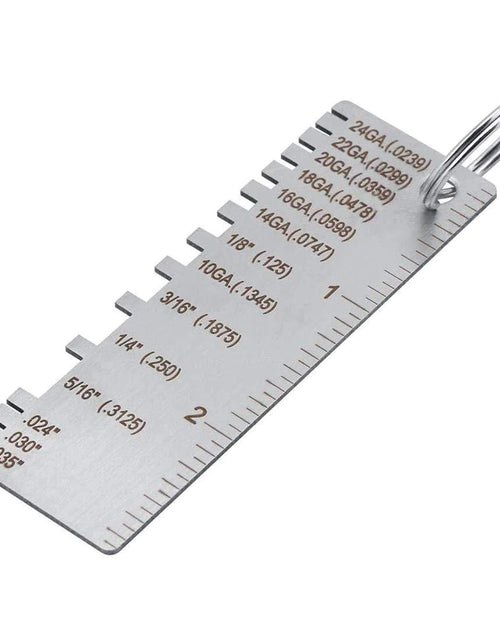 Load image into Gallery viewer, 2PCS Thickness Gage Sheet Metal Gauge Measuring Tool Wire Gauge Stainless Steel
