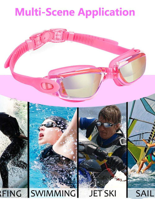 Load image into Gallery viewer, Clear Comfortable Swimming Goggles UV- Anti-Fog Swim Glasses Mirror Adult &amp; Kids
