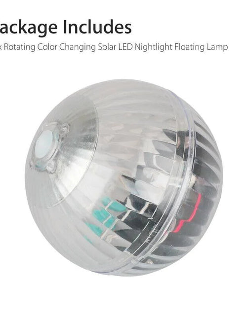 Load image into Gallery viewer, Outdoor Solar LED Floating Light Garden Pond Pool Lamp Rotating RGB Color Change
