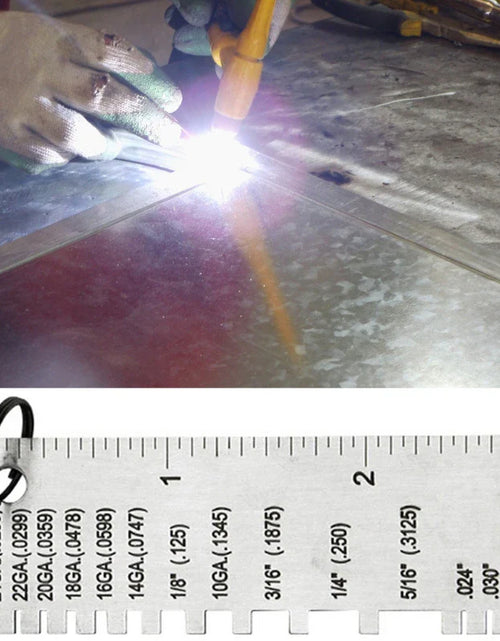 Load image into Gallery viewer, 2PCS Thickness Gage Sheet Metal Gauge Measuring Tool Wire Gauge Stainless Steel
