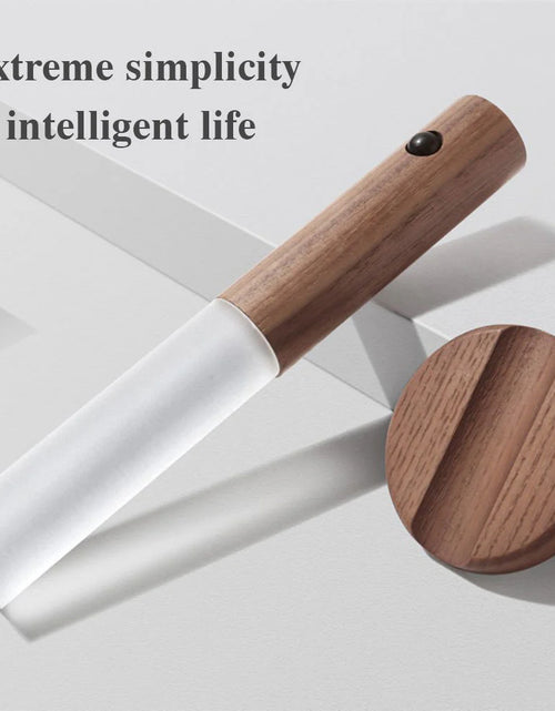 Load image into Gallery viewer, Auto LED USB Magnetic Wood Wireless Night Light Corridors Porch Lights PIR Motion Sensor Wall Light Cabinet Lamp
