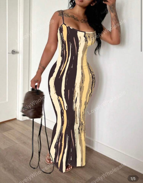 Load image into Gallery viewer, Woman&#39;s Summer Spaghetti Strip V Neck Dress
