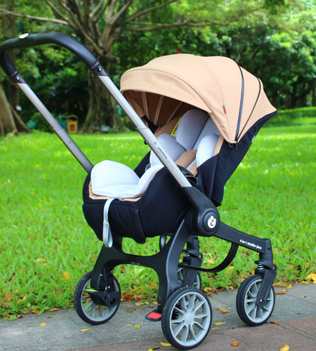 New Baby Stroller 4In1 Multifunctional Newborn Baby Carriage 3In1 Stroller Foldable Basket Type Seat