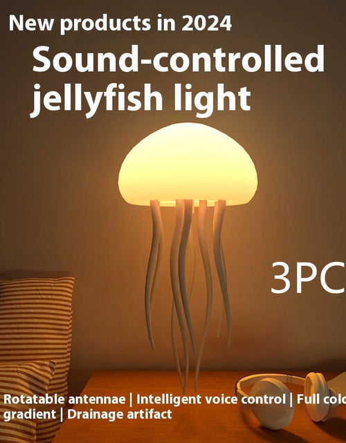 Load image into Gallery viewer, Jellyfish Mood Lamp LED Jellyfish Night Light Portable Jellyfish Lamp Jellyfish Decorations Smart Table Lamp for Bedside Desk
