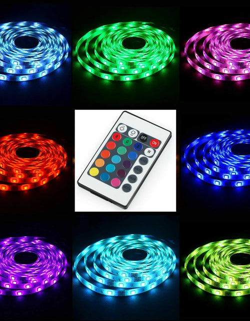 Load image into Gallery viewer, 5V USB LED Strip Lights TV Back Light 5050 RGB Colour Changing with 24Key Remote
