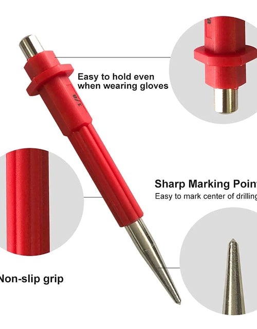 Load image into Gallery viewer, 4 Piece Nail Setter &amp; Center Punch Set 4&quot; Wood Metal Super Impact Resistance USA
