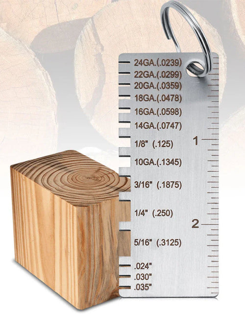 Load image into Gallery viewer, 2PCS Thickness Gage Sheet Metal Gauge Measuring Tool Wire Gauge Stainless Steel
