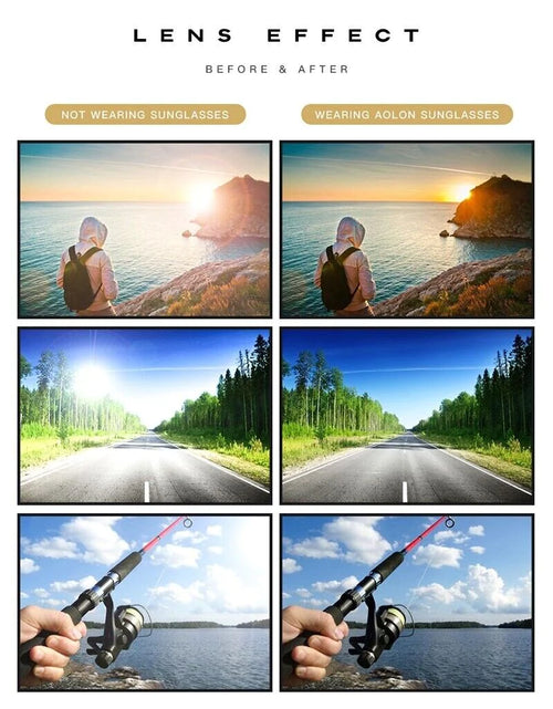 Load image into Gallery viewer, Mens Polarized Pilot Sunglasses Outdoor Driving UV400 Sun Glasses Sport Eyewear
