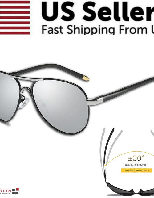 Load image into Gallery viewer, Mens Polarized Pilot Sunglasses Outdoor Driving UV400 Sun Glasses Sport Eyewear
