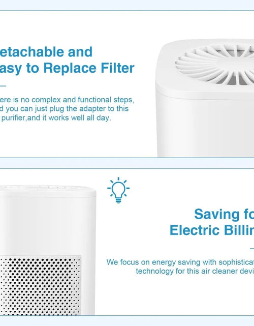 Load image into Gallery viewer, Air Purifiers for Allergies and Asthma, Ailkin Air Cleaner for Home,Bedroom,Allergy,Dust,Pets,Office,Small Room,Mini Portable Desktop Air Purifier for Smoke Odor
