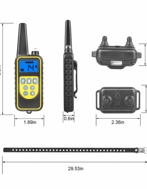 Load image into Gallery viewer, 2600 FT Remote Dog Shock Training 2 Collar Set Rechargeable Waterproof LCD Pet
