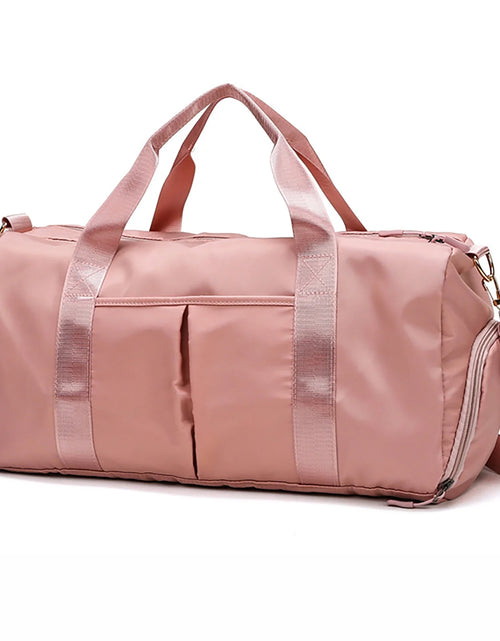 Load image into Gallery viewer, Gym Bag,Travel Duffel Bag ,Sport Gym Tote Bags Swimming Yoga,Waterproof Weekend Overnight Bag,Carry on Bag,Personal Item Travel Bag,Workout Dance Bag for Men &amp; Women,Pink
