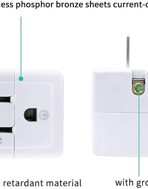 Load image into Gallery viewer, Adapter Outlet Extender, 2-Prong to 3-Prong Mini Wall Plug, Multi Outlet Splitter with 3 Outlets
