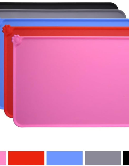 Load image into Gallery viewer, Dog Food Mat, Silicone Dog Cat Bowl Mat, Non Slip Pet Feeding Mat Waterproof Dog Placemat for Small Animals
