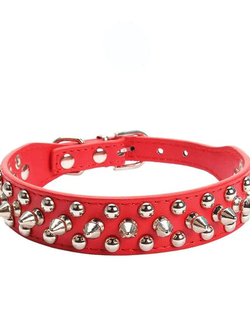Load image into Gallery viewer, Spiked Studded Leather Dog Collar Rivets Pet Small Large Cat Pit Bull Adjustable
