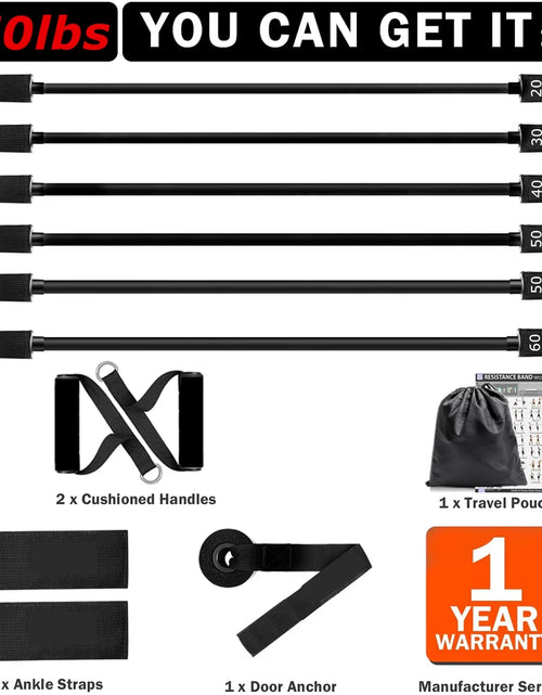 Load image into Gallery viewer, 200Lbs Resistance Bands Set Exercise Workout Loop Bands Gym Training Fitness Sports Gym Equipment for Home Bodybuilding Weight
