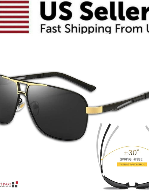Load image into Gallery viewer, Mens Polarized Pilot Sunglasses Outdoor Driving UV400 Sun Glasses Sport Eyewear
