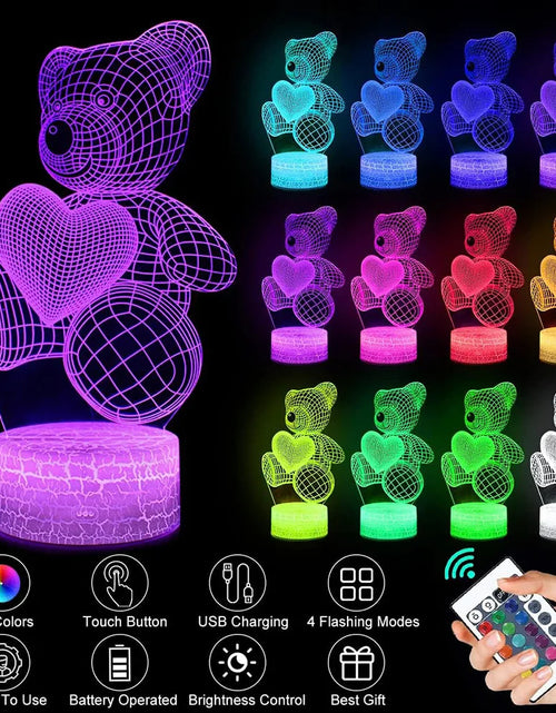 Load image into Gallery viewer, 3D Lamp Acrylic USB LED Night Lights Neon Sign Lamp Xmas Christmas Decorations for Home Bedroom Birthday Decor Valentines Day Gifts
