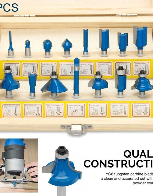 Load image into Gallery viewer, 15Pcs Carbon Milling Cutter Router Bit Set Tungsten Carbide Router 1/4&quot; Shank US
