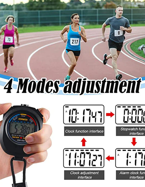 Load image into Gallery viewer, 2PCS SET Digital Stopwatch Sports Counter Chronograph Date Timer Odometer Watch
