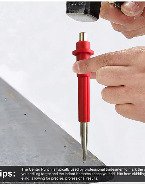 Load image into Gallery viewer, 4 Piece Nail Setter &amp; Center Punch Set 4&quot; Wood Metal Super Impact Resistance USA
