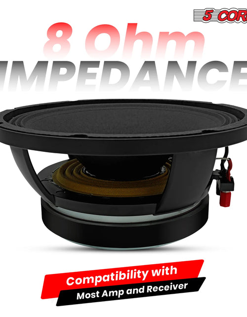 Load image into Gallery viewer, 5 CORE 10 Inch Subwoofer Speaker 600W Max 8 Ohm Full Range Replacement DJ Bass Loudspeaker
