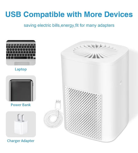 Air Purifiers for Allergies and Asthma, Ailkin Air Cleaner for Home,Bedroom,Allergy,Dust,Pets,Office,Small Room,Mini Portable Desktop Air Purifier for Smoke Odor