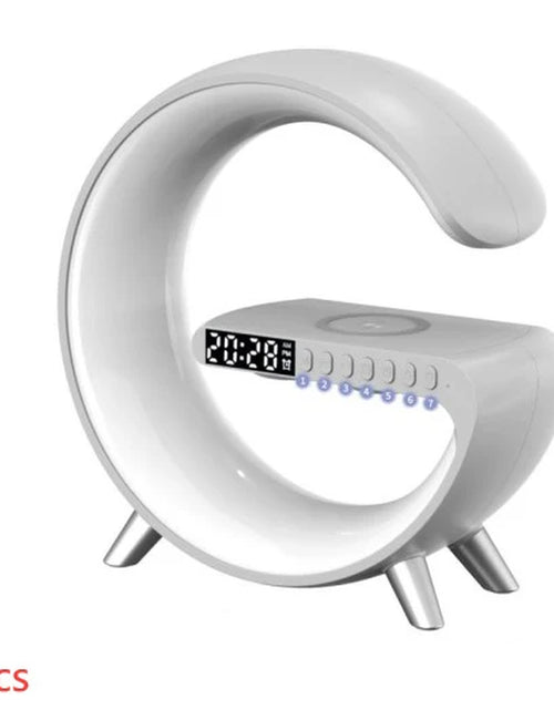 Load image into Gallery viewer, New Intelligent G Shaped LED Lamp Bluetooth Speake Wireless Charger Atmosphere Lamp App Control for Bedroom Home Decor
