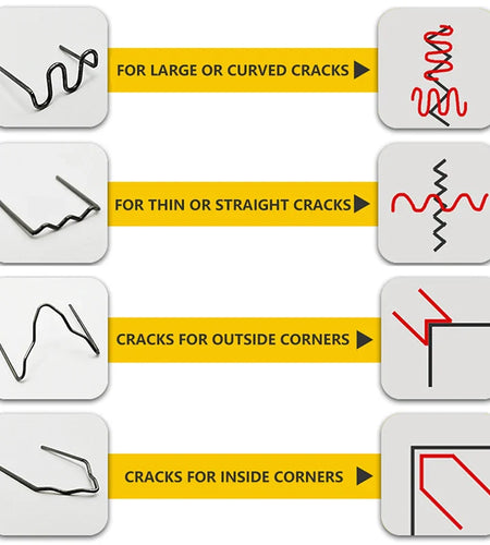 Hot Stapler Car Bumper Fender Fairing Welder Gun Plastic Repair Kit +600 Staples